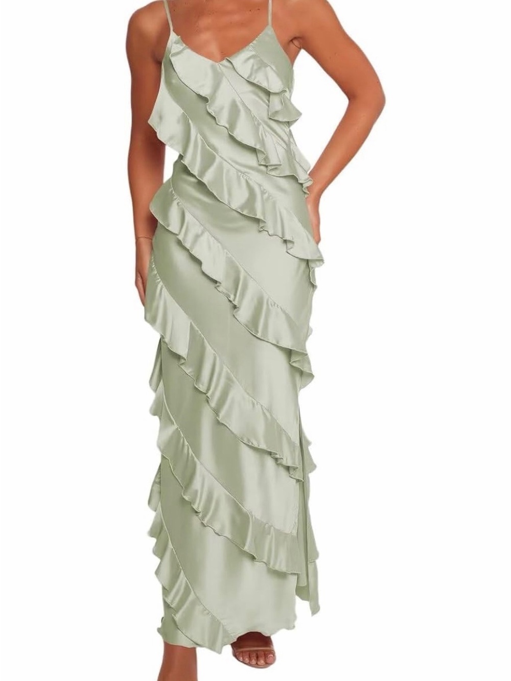 Silky Sage Green Bridesmaid Dress
